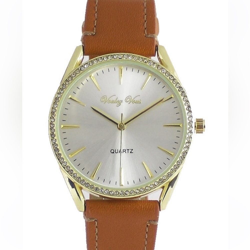Voulez Vous Womens Stainless Steel Quartz Movement Designer Watch